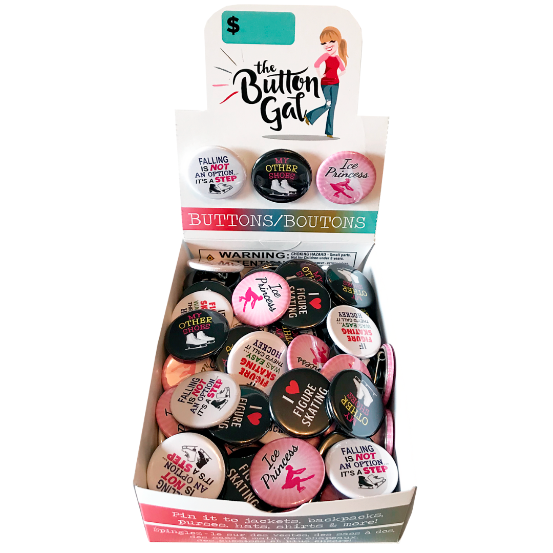 The Button Gal - Wholesale Lapel Pin/Button - Winter Sports - 1.25" Custom Pinback Buttons2
