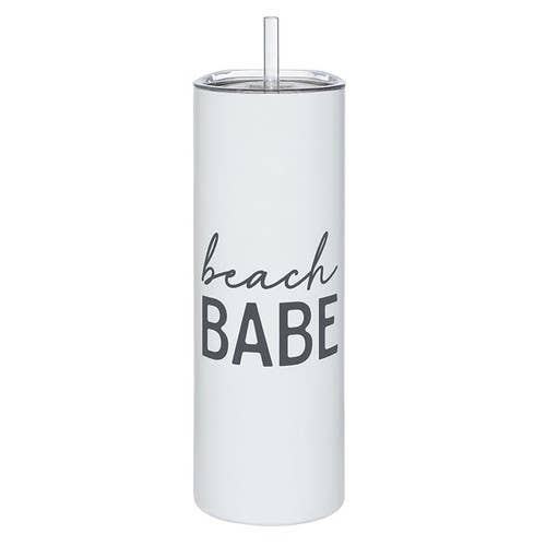 Angle - Wholesale Insulated Mug/Tumbler - Skinny Tumbler - Beach Babe
