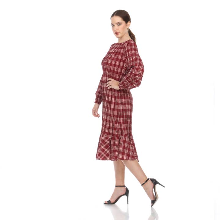 Manschettärmad klänning - DR1161 för wholesale av Veeca