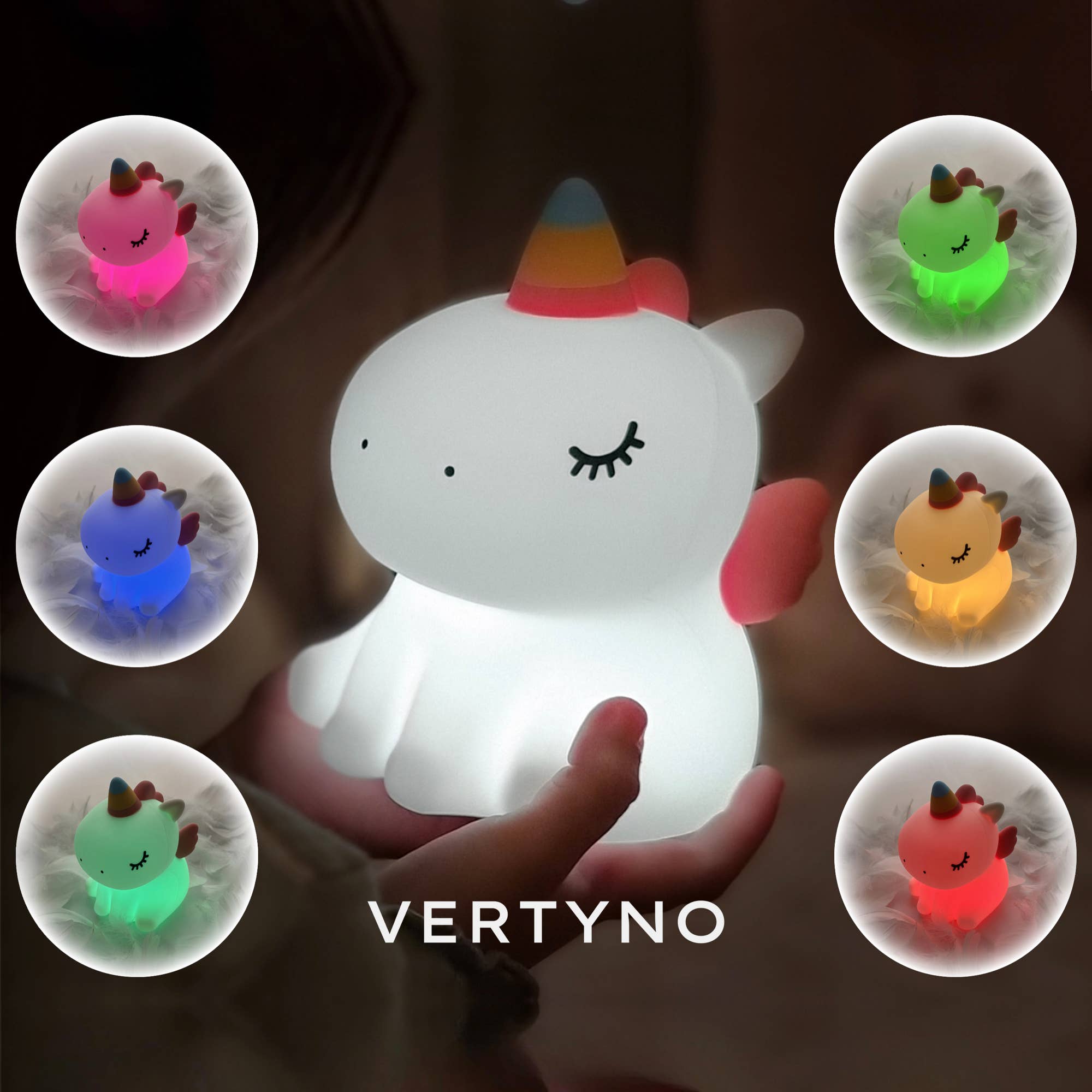 VERTYNO - Wholesale Night Light - Kids & Baby - Unicorn Night Light Multicolor Silicone – Lili by VERTYNO5