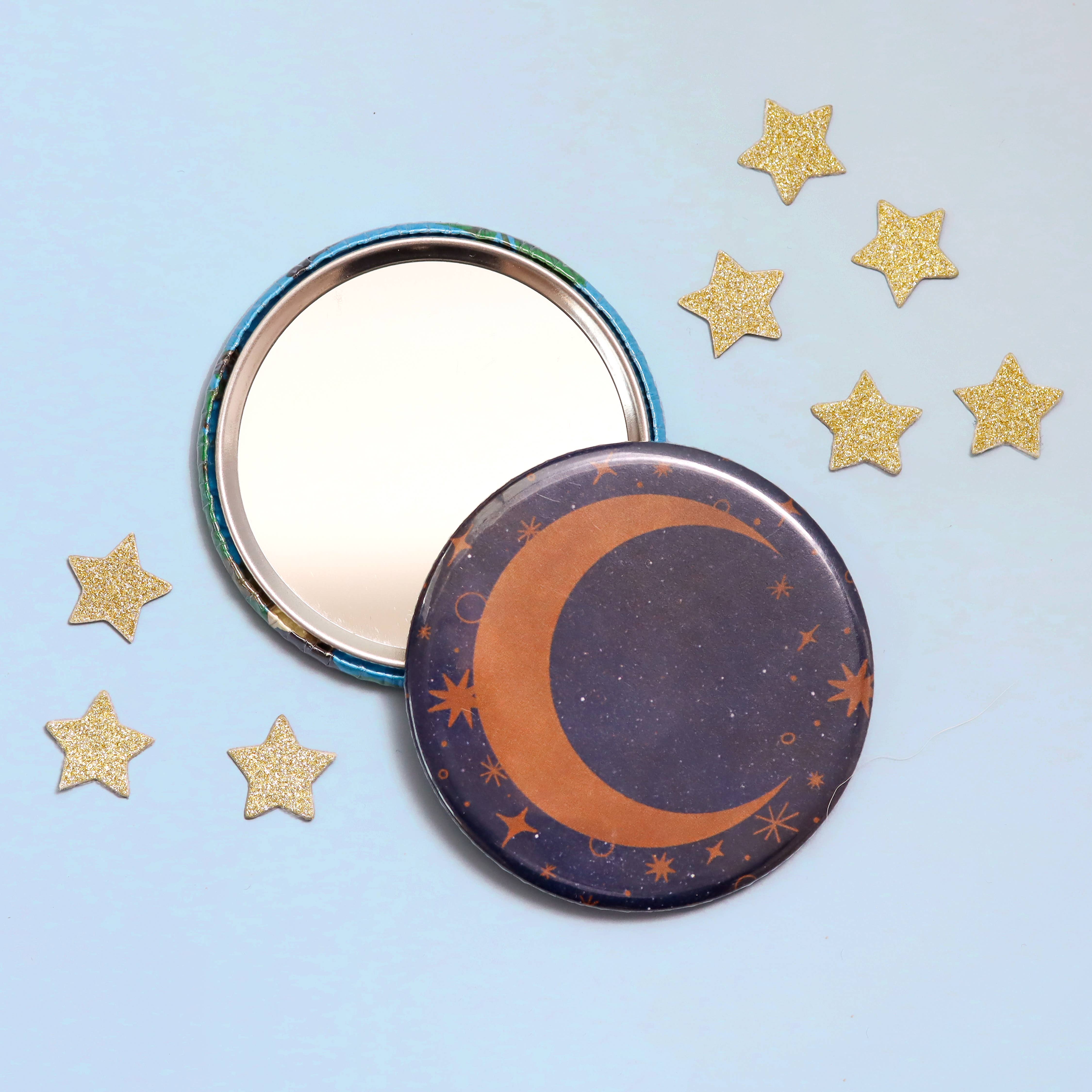 Fawn & Thistle Ltd (US Duties Paid) - Wholesale Compact Mirror - Celestial Moon Pocket Mirror | Compact | Makeup Mirror5