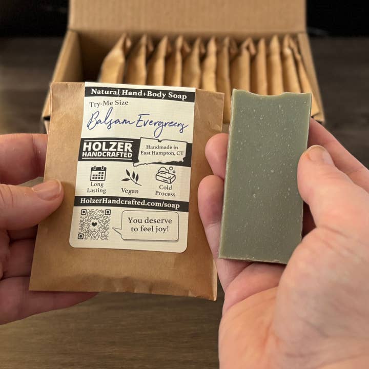 Holzer Handcrafted ® - Wholesale Bar Soap - Soap Bar Sampler Pack | Try-Me Size Soap Bars | Handmade Natural Cold Process Soap | Vegan Soap2