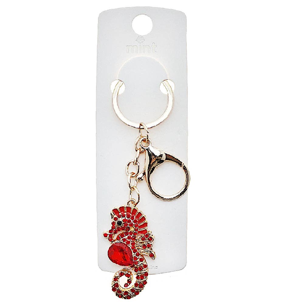Atlas Fashion - Wholesale Keychain - Women's - Rhinestone Seahorse Keychain0