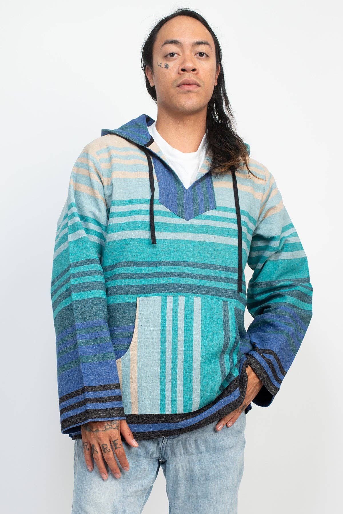 Lakhays Collection Inc. - Wholesale Hoodie - Unisex - Ombre Striped Unisex Baja Hoodie1
