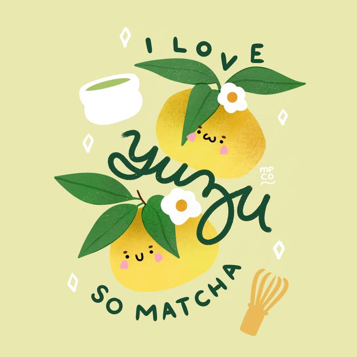 Matcha Paper Co. - Wholesale Valentine's Day Card - A2 I Love Yuzu So Matcha Greeting Card1
