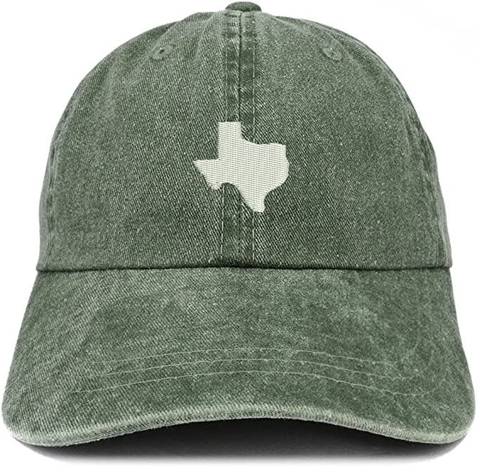 Trendy Apparel Shop - Wholesale Baseball Cap - Unisex - Texas State Map Embroidered Washed Cotton Adjustable Cap2