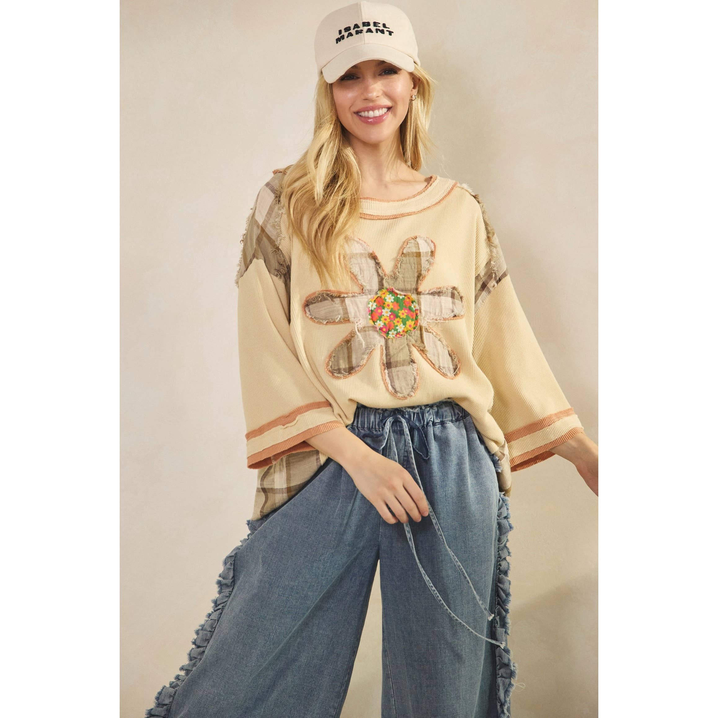 Sage + Fig – Großhandel T-Shirt – Damen – BOHO BLOOM WAFFELSTRICK-T-SHIRT16