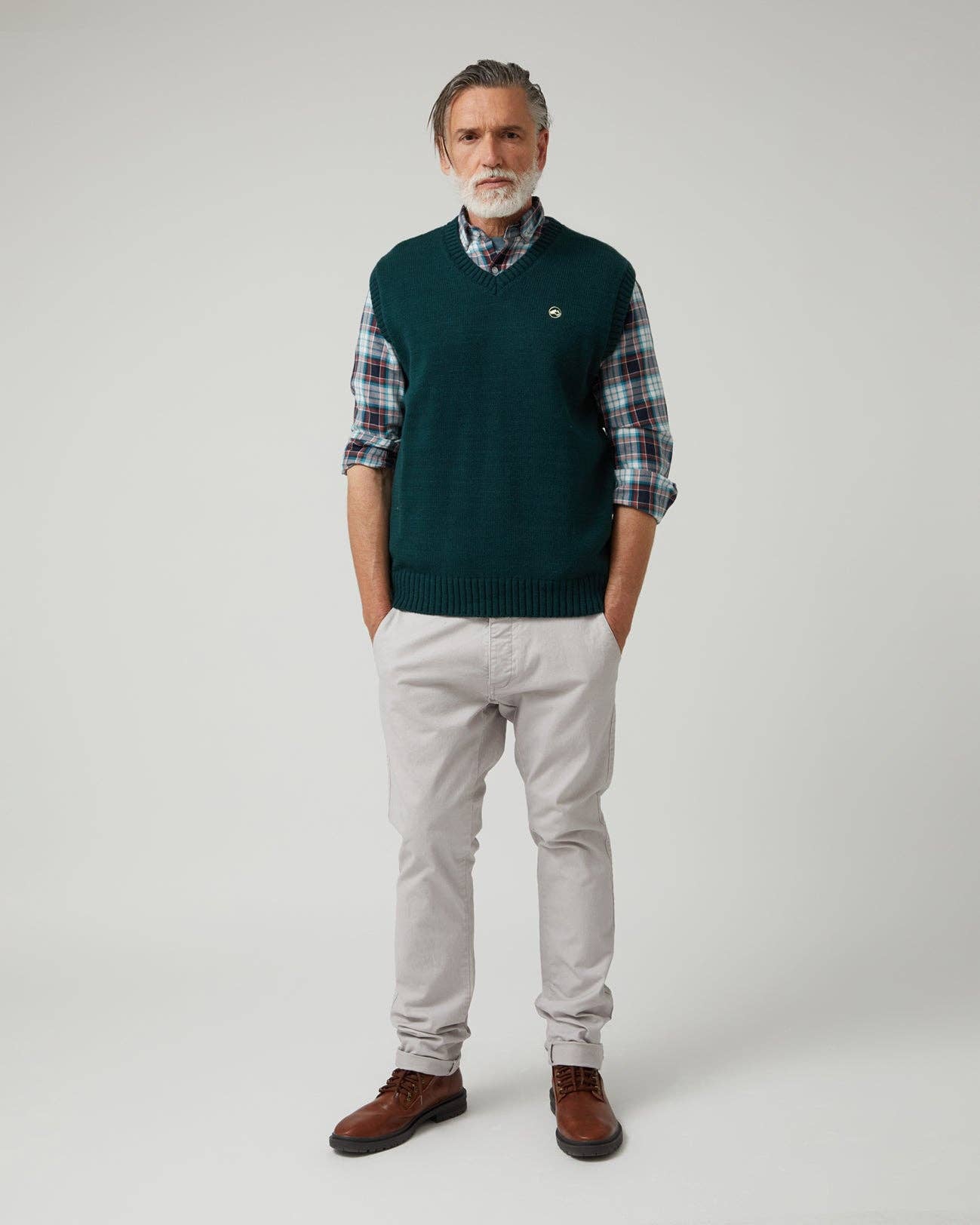 ALTONADOCK - Wholesale Outerwear Vest - Men's - Dark Green Knit Vest2