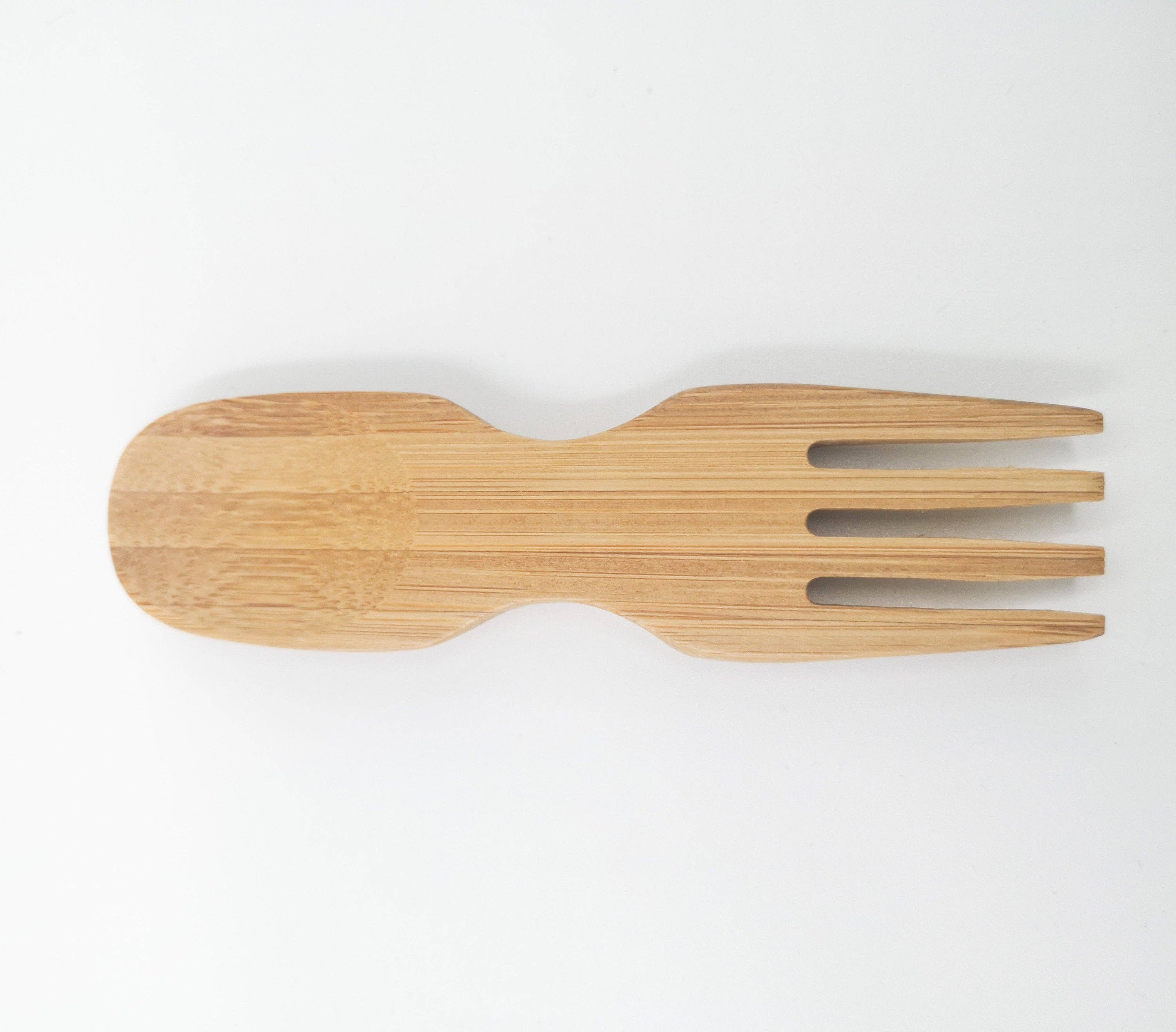 Smile Boutiques - Wholesale Kitchen Fork - Natural Bamboo Spork2
