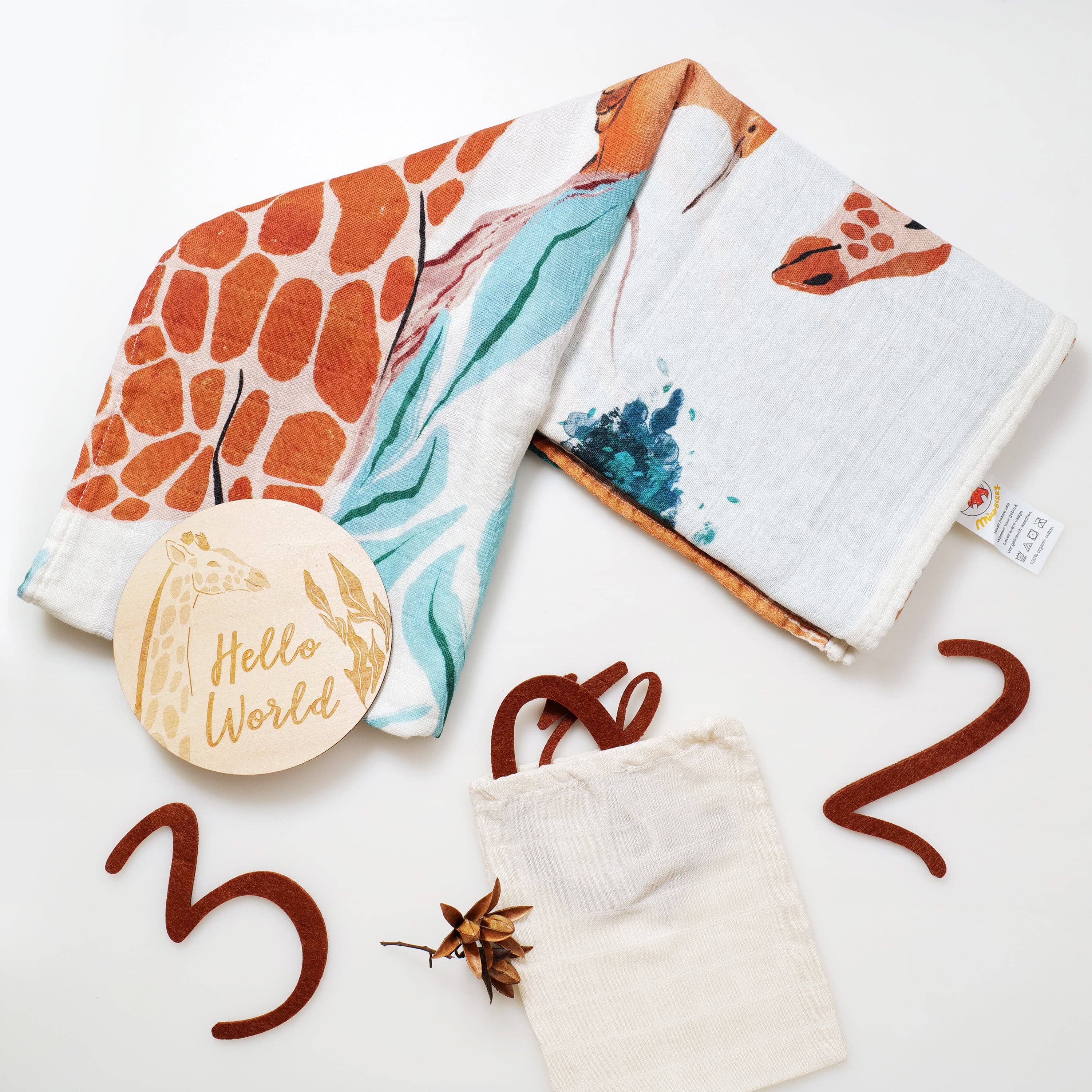 Miaoberry - Venta al por mayor Mantita de momentos - Niños y bebés - Manta de Hitos de Muselina de Algodón Orgánico | Safari (África)4