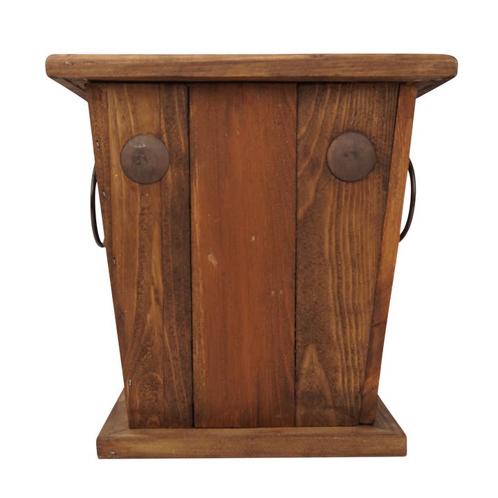 My Amigos Imports - Venta al por mayor Jardinera - Maceta rústica Midland Farmhouse de madera encerada para jardín, color marrón1