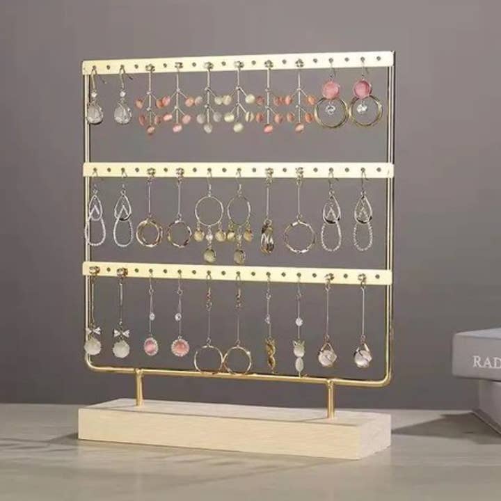 Emilie collection - Wholesale Jewelry Stand & Display - Earring rack gold0
