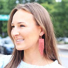Pierce + Hide - Wholesale Tassel Earrings - Custom Beaded Square Fringe Earrings | Fringe Dangle10