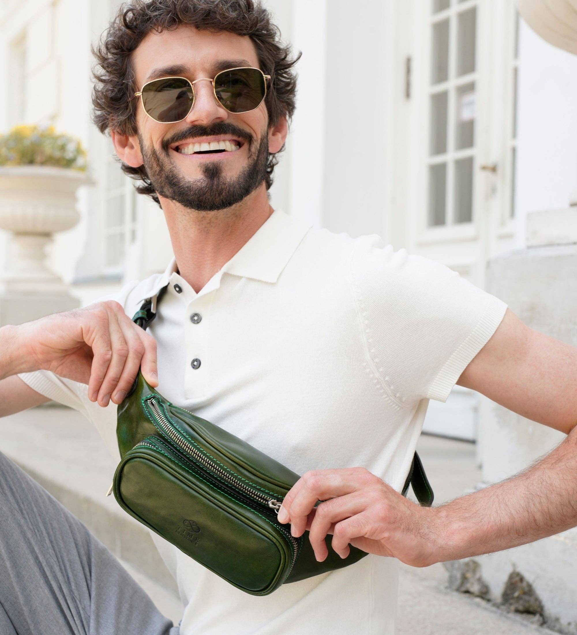 Time Resistance - Wholesale Belt Bag - Unisex - Leather Sling Bag Belly Bag - Independent People13