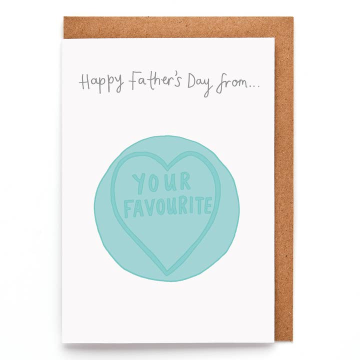 Carte préférée de papa | Carte amusante pour la fête des pères pour la vente par You've Got Pen On Your Face