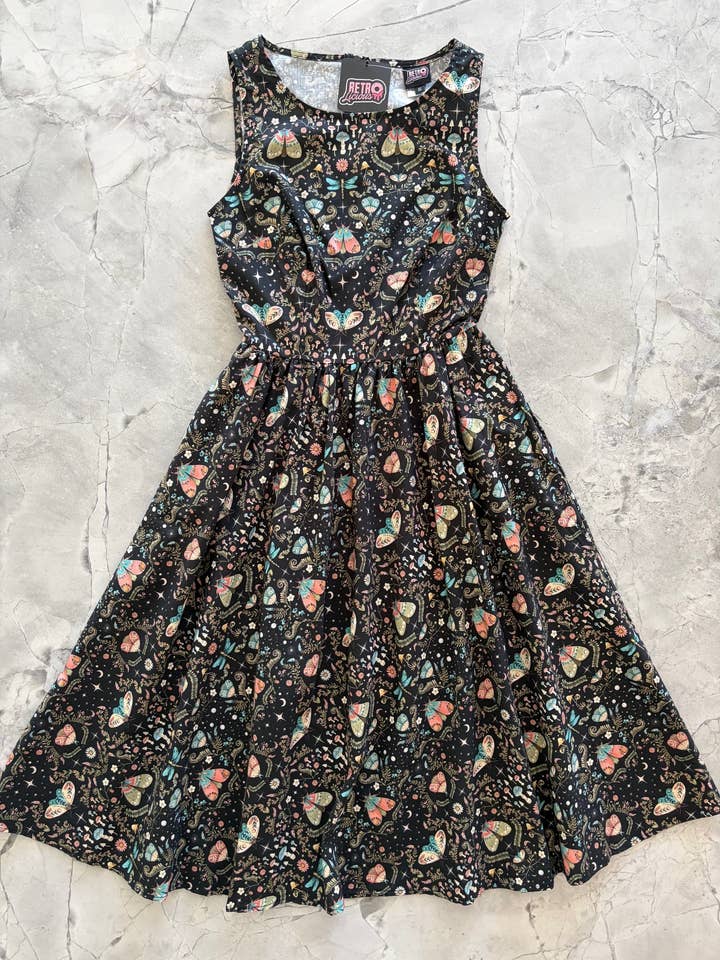 Midnight Midi Dress for wholesale by Retrolicious