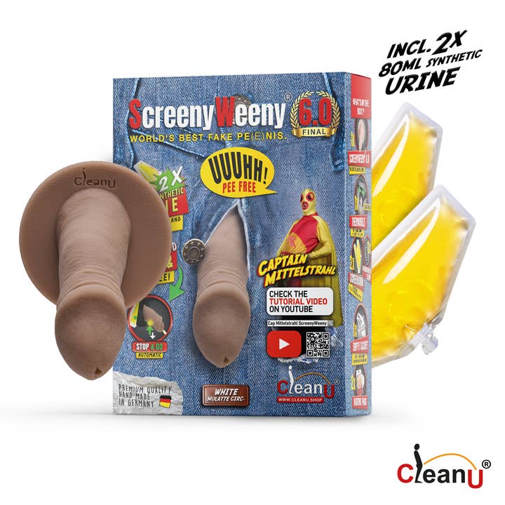 CleanU – wholesale Skämtpresent – Screeny Weeny 6.0 - Vit/Mulatto - circ.