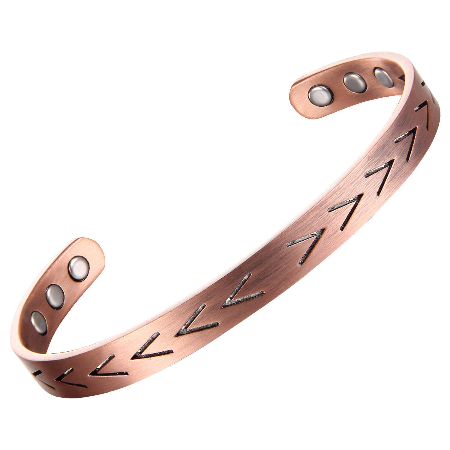 COPPER ARTS INC. – wholesale Cuff bracelet – P 57 Copper cut out arrows  adjustable magnetic bracelet 0