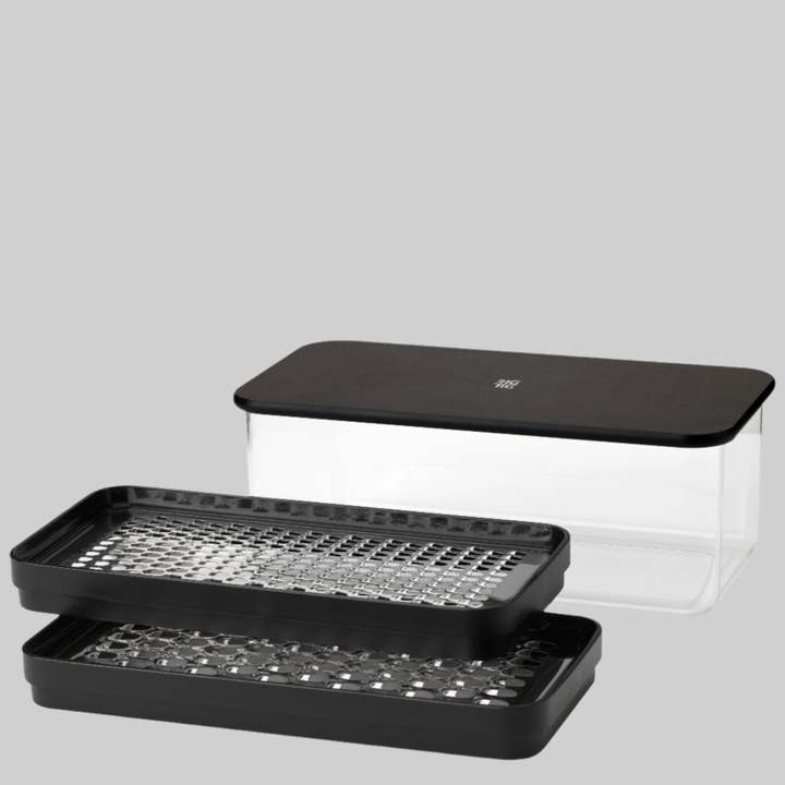 GRATE-IT grater with container, black for wholesale by Studio Nordhaven