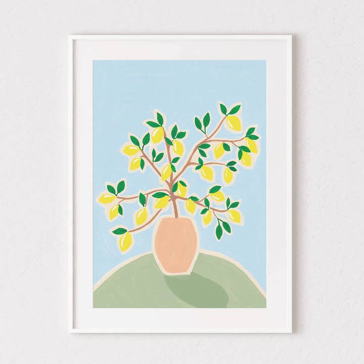Lemon Tree Art Tryck för wholesale av Charlotte Farr Illustrations