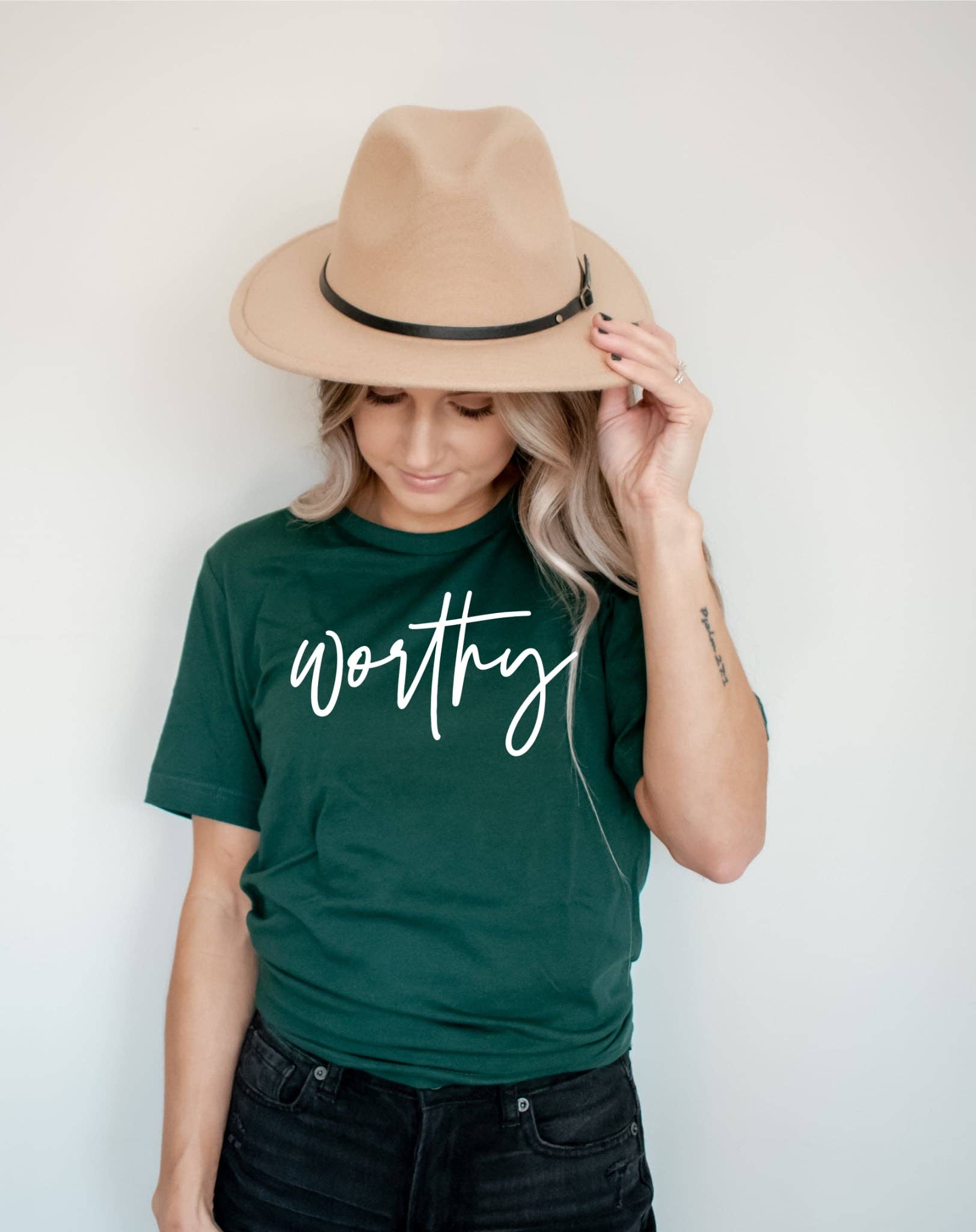 Fox and Owl Apparel-Graphic Tee's - Wholesale Graphic Sweatshirt - Women's - Christian Worthy Maroon Faith Cozy Graphic Sweatshirt 3