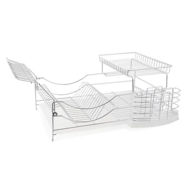 JupiterGear Home – wholesale Disktorkmatta/-ställ – Better Chef 22" 2-vånings krom deluxe diskställ