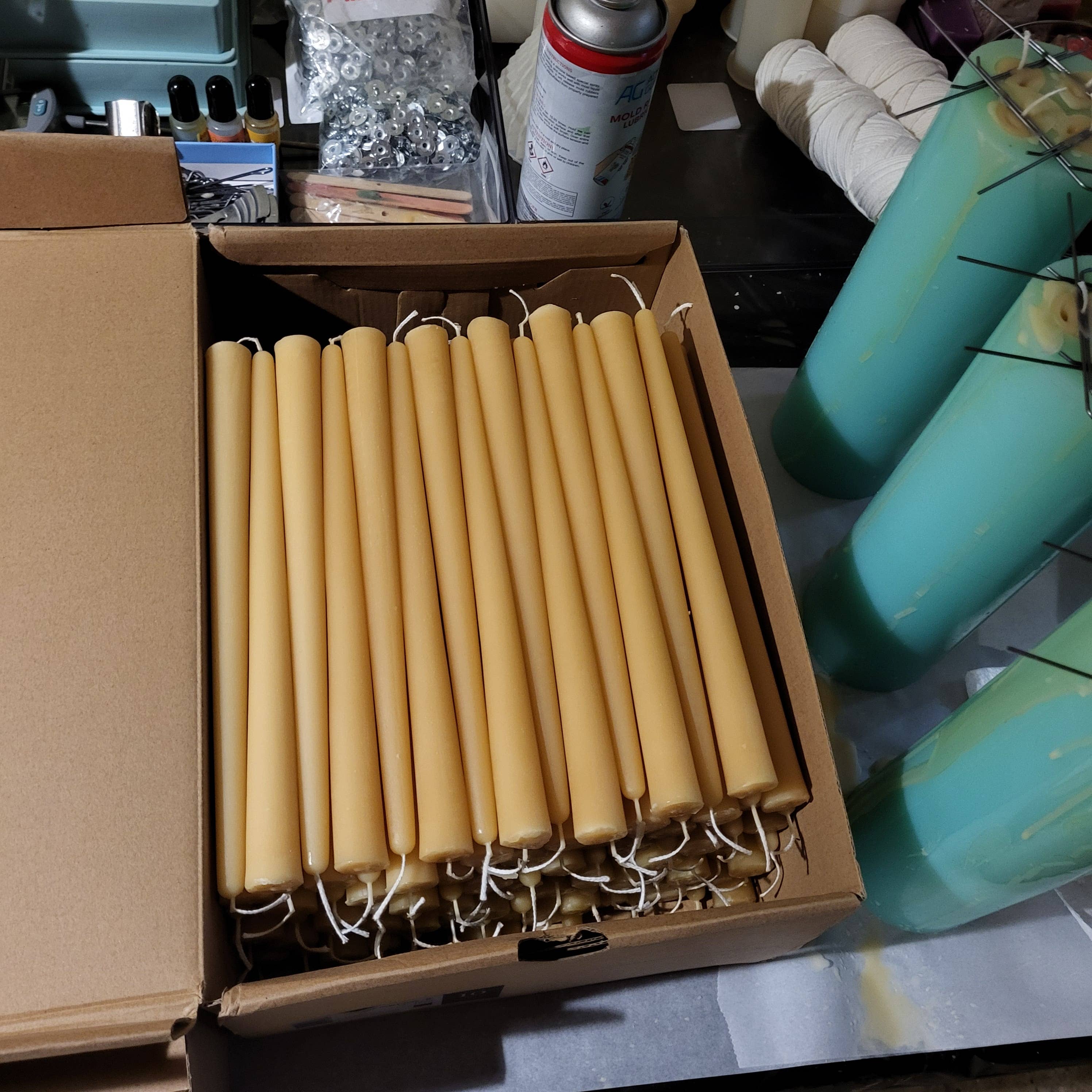 Different Branches - Wholesale Tapered candle/candlestick - Handmade single 9 in pure beeswax candle stick - NO LABELS2