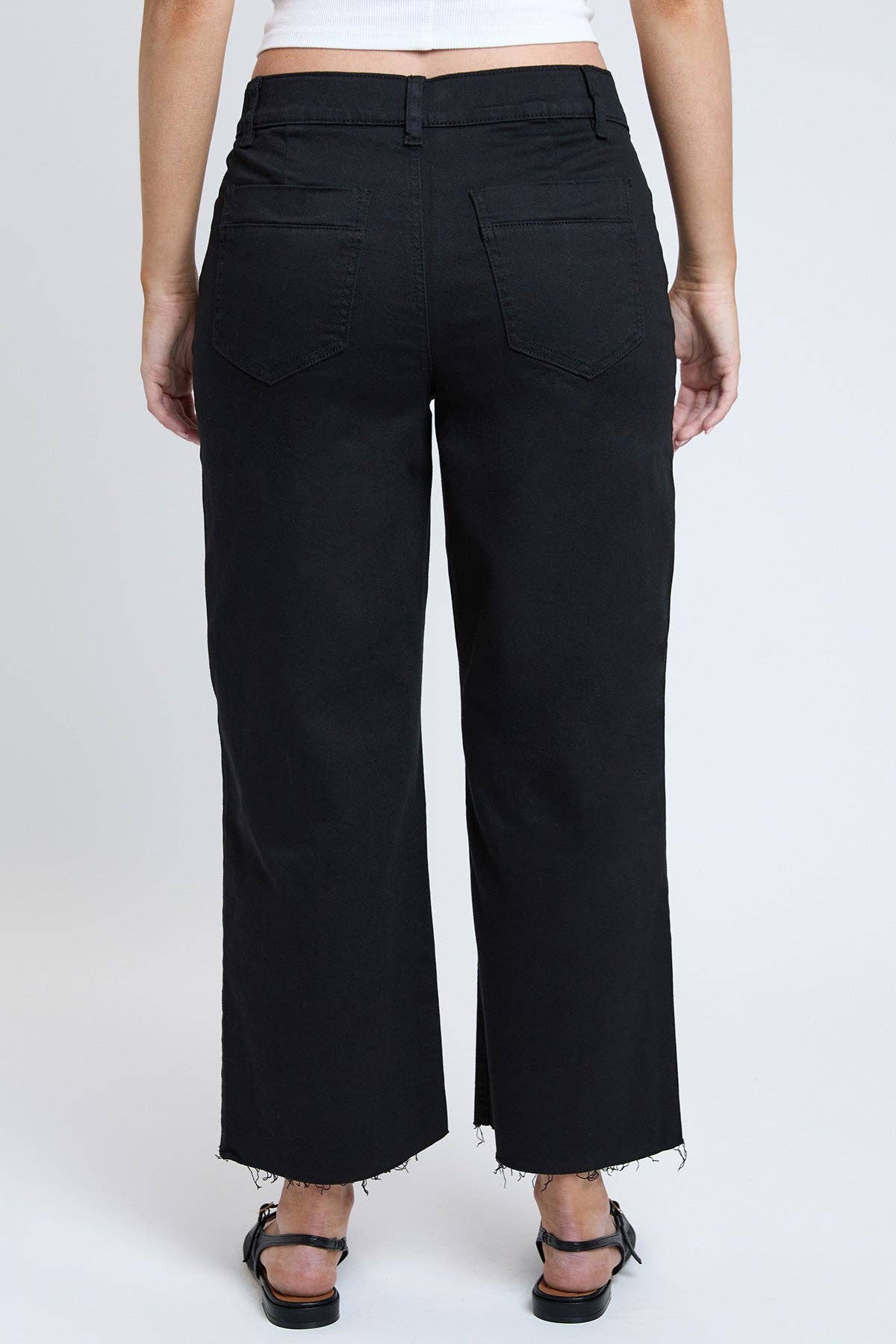 YMI - Wholesale Pants - Women's - Cropped High-Rise Wide Leg Trouser Pants-P2092073