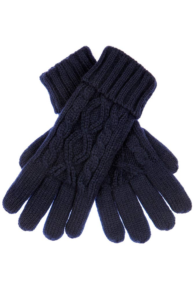 Hana - Vente Gants – femme - Gants à revers pliés en tricot torsadé CC avec doublure0