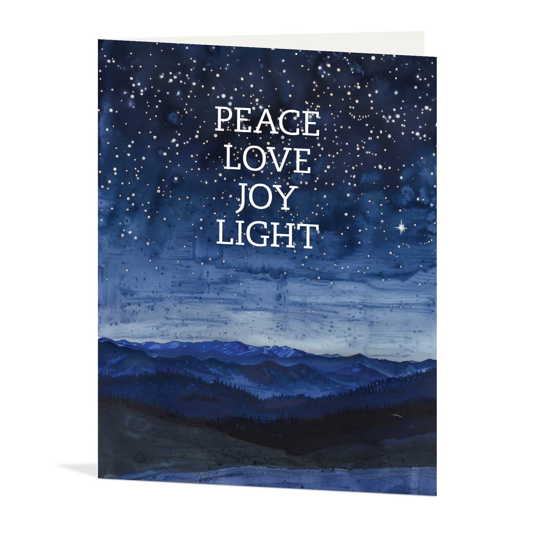 Waterknot - Wholesale Season's Greetings Card - Mountain Light Holiday Season's Greetings Card2