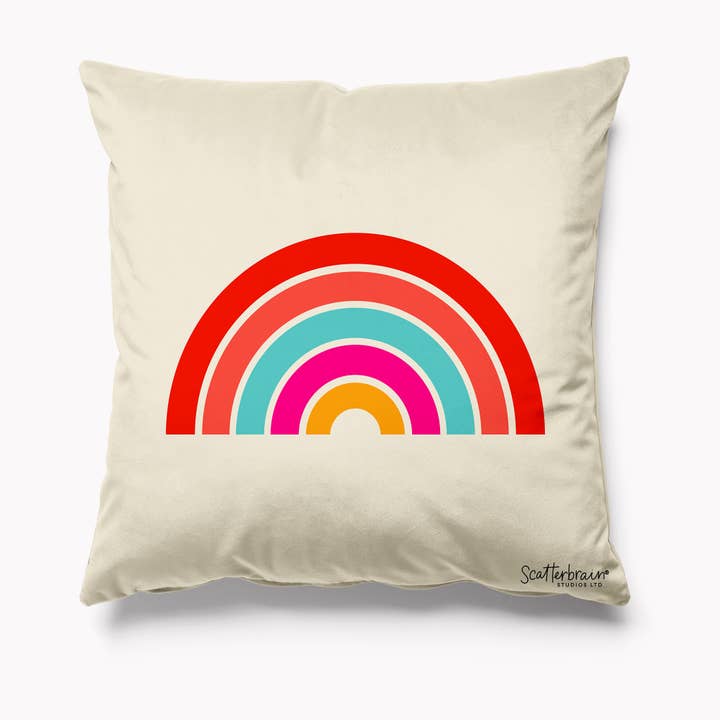 Scatterbrain Velvet Kussen - Rainbow voor wholesale door Kitsch Republic