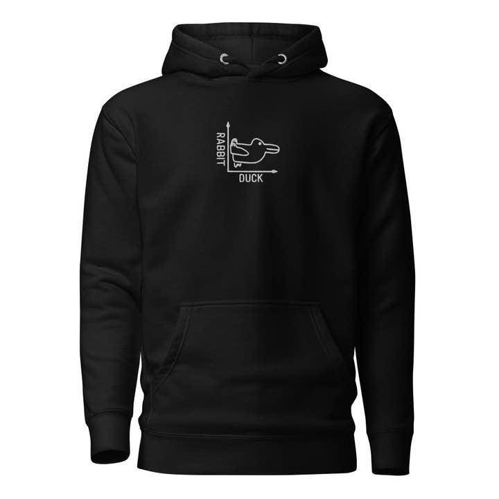 Rabbit-Duck - Embroidered - Premium Hoodie for wholesale by The Philosopher's Shirt