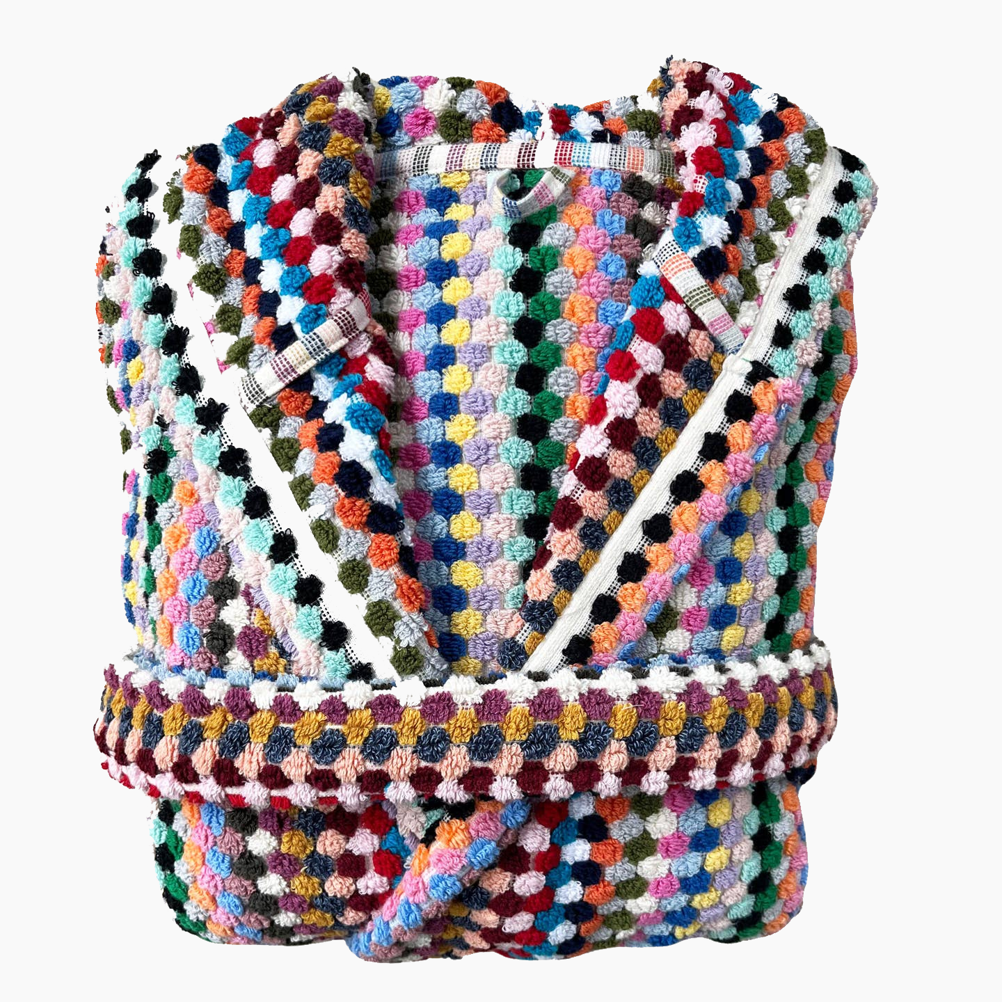 Kikoya – wholesale Morgonrock - Unisex – Pom Pom Badrock Handvävd Turkisk Bomull Resort Tung Lyx10