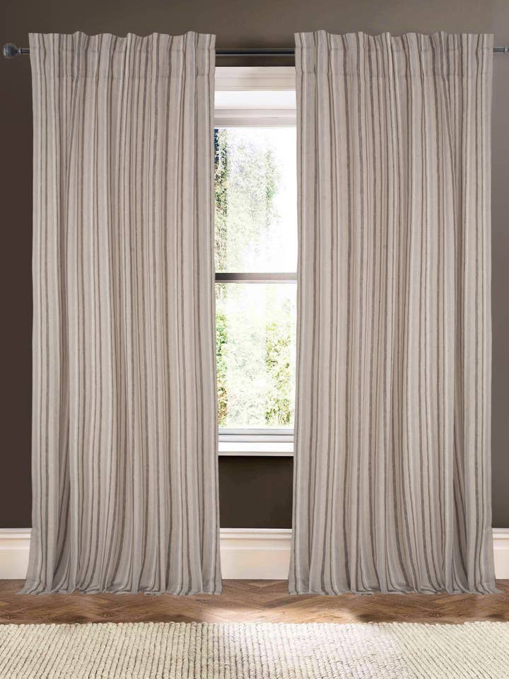 Augustine Natural 108" 100% Linen Drape for wholesale by Creative Threads, Inc.