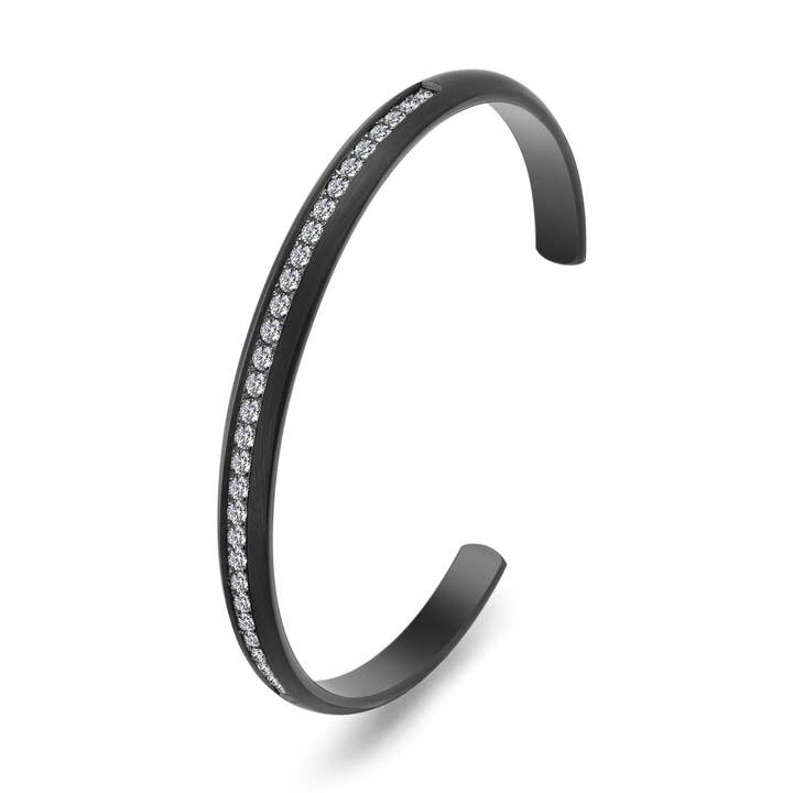 BG630B B.Tiff Black Eternity 30 Adjustable Bangle Cuff for wholesale by B.Tiff