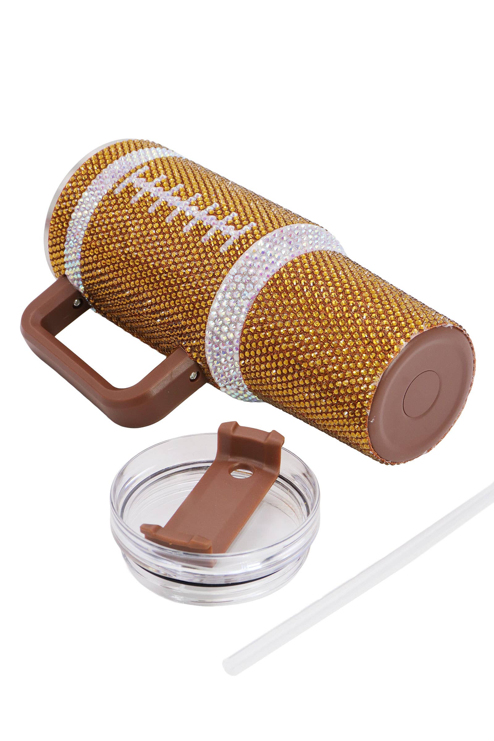 Cap Zone - Wholesale Insulated Mug/Tumbler - Football Gameday Bling Glam Insulated Tumbler6