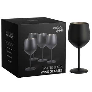 Viski Reserve Nouveau Cobalt Colored Wine Glasses - Crystal Cobalt Blue  Glassware - 22oz Stemmed Wine Glasses Set of 2