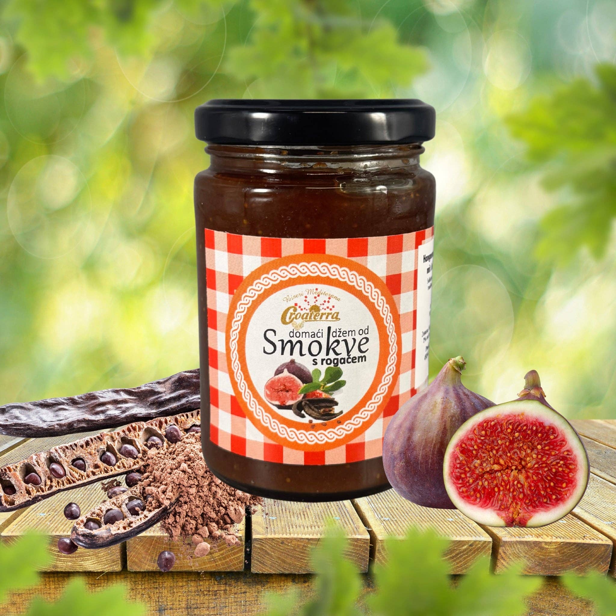 utoppa GmbH - Wholesale Jam/Jelly - Croaterra fig jam with carob 230 g1