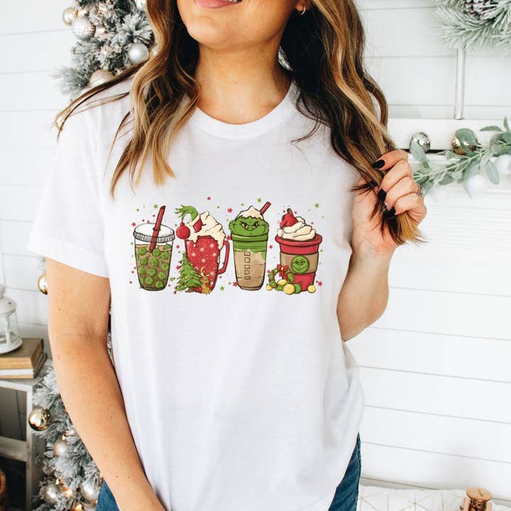 Grinch Cups T-Shirt for wholesale by Light & Shine