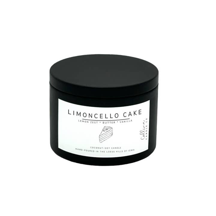 Collina Candle Co., LLC - Wholesale Jar/Filled Candle - Limoncello Cake 6 oz Coconut-Soy Candle Lemon Vanilla 1