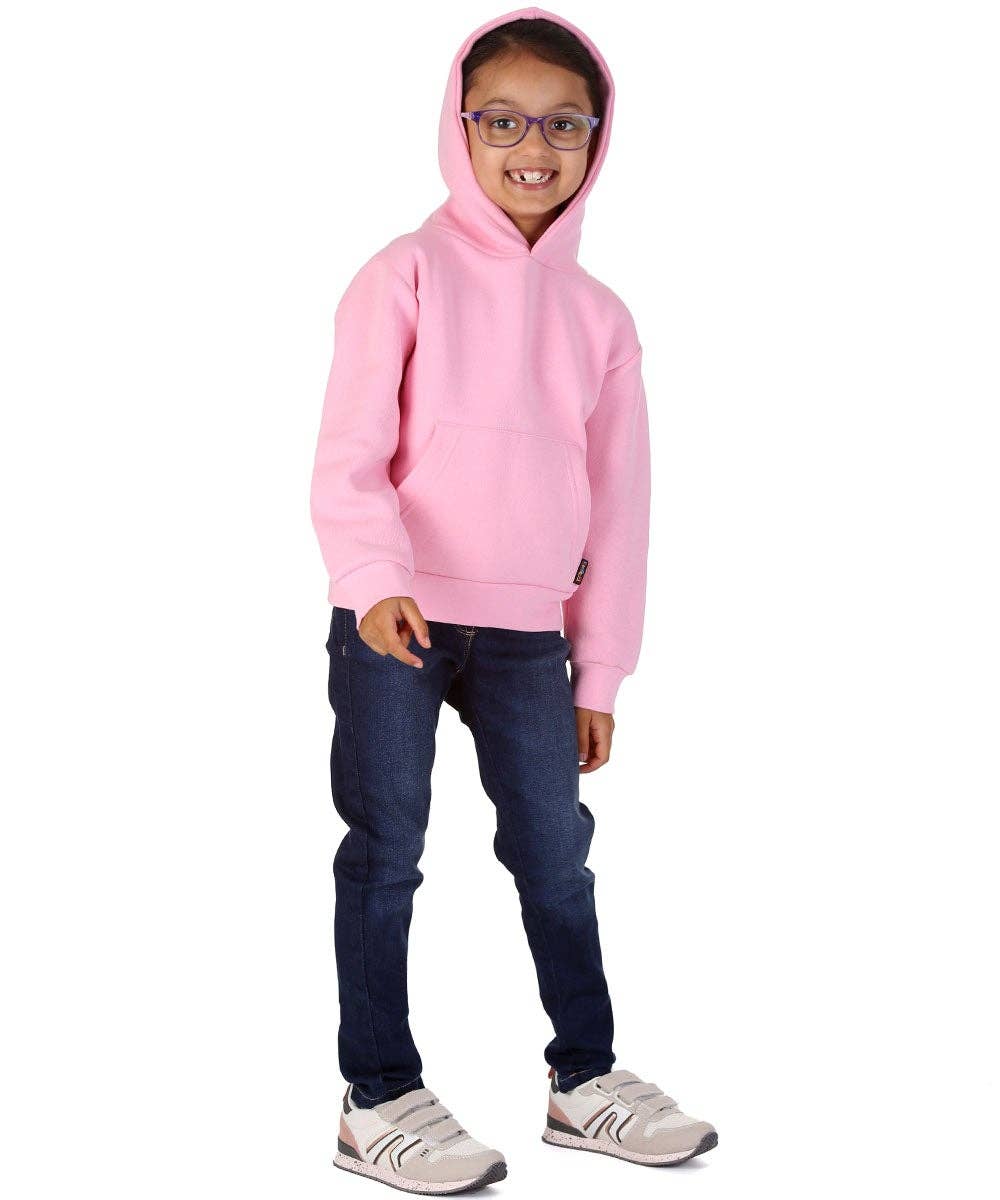 Trendy Toggs Kids Plain Overhead Pink Hoodie for wholesale on Faire1