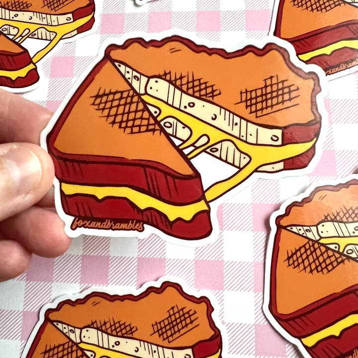 Gegrillter Käse Kentucky State Aufkleber. Vinyl-Aufkleber für den Großhandel von Fox and Brambles