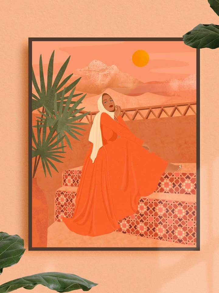 Khadija Art Print for wholesale by Illustrations Its Funny Howww Inc