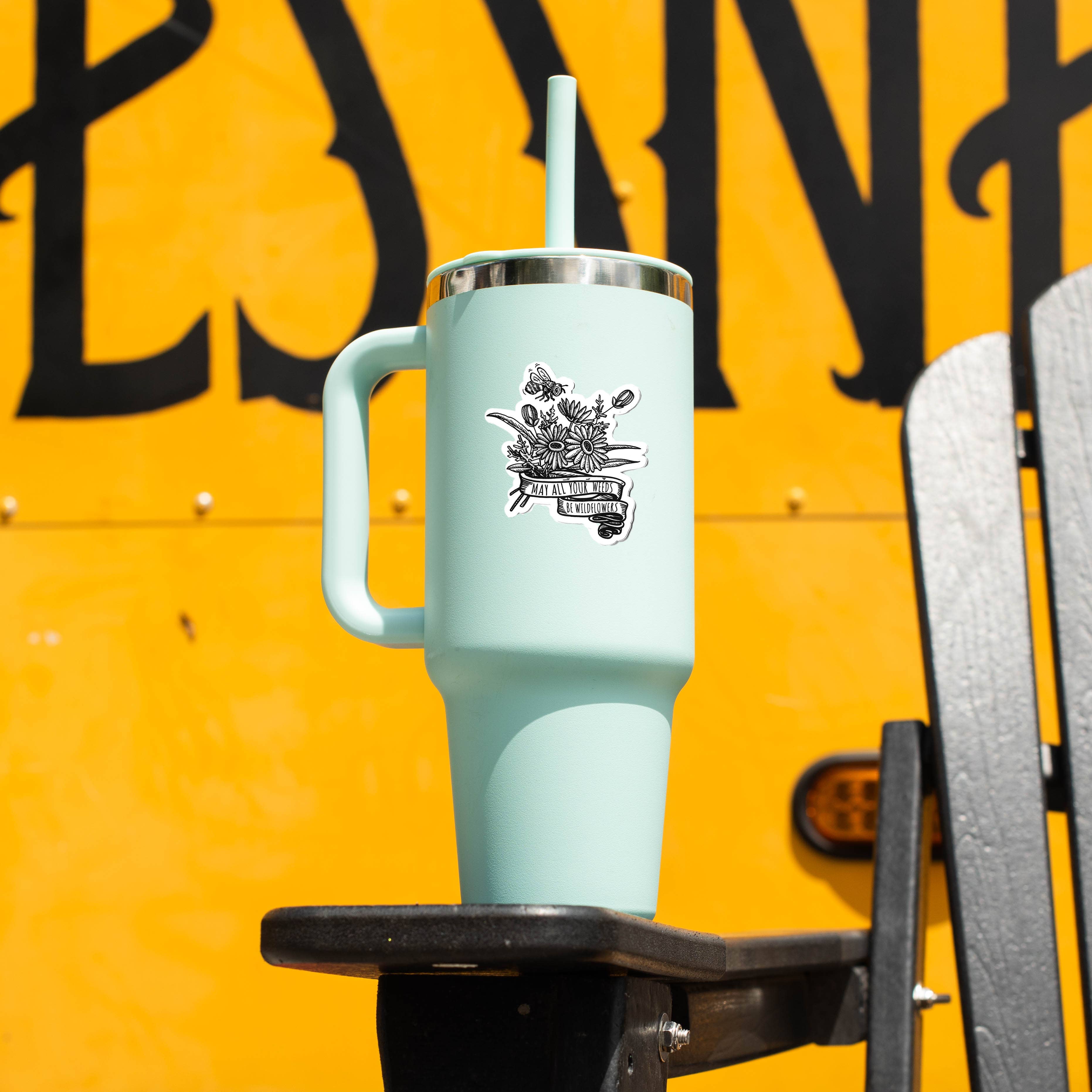 Messner Bee Farm - Vente Autocollant - Autocollant en vinyle « May All Your Weeds Be Wildflowers »2