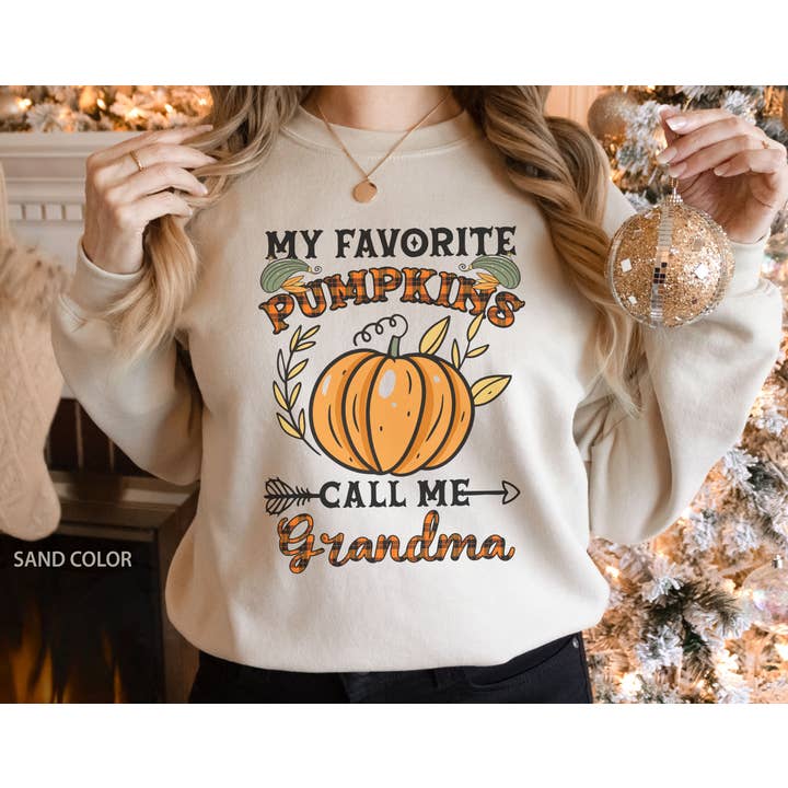 Camisa My Favorite Pumpkins Call Me Grandma, camiseta de Acción de Gracias para venta al por mayor de NVC Ecommerce LLC