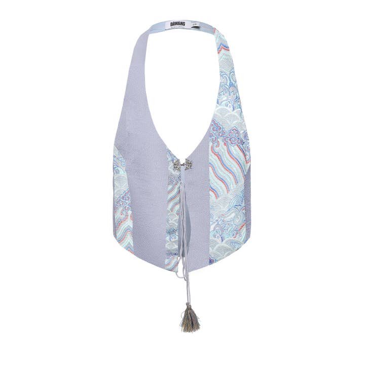 Gilet patchwork à nouer sur le devant Bei pour la vente par DAWANG