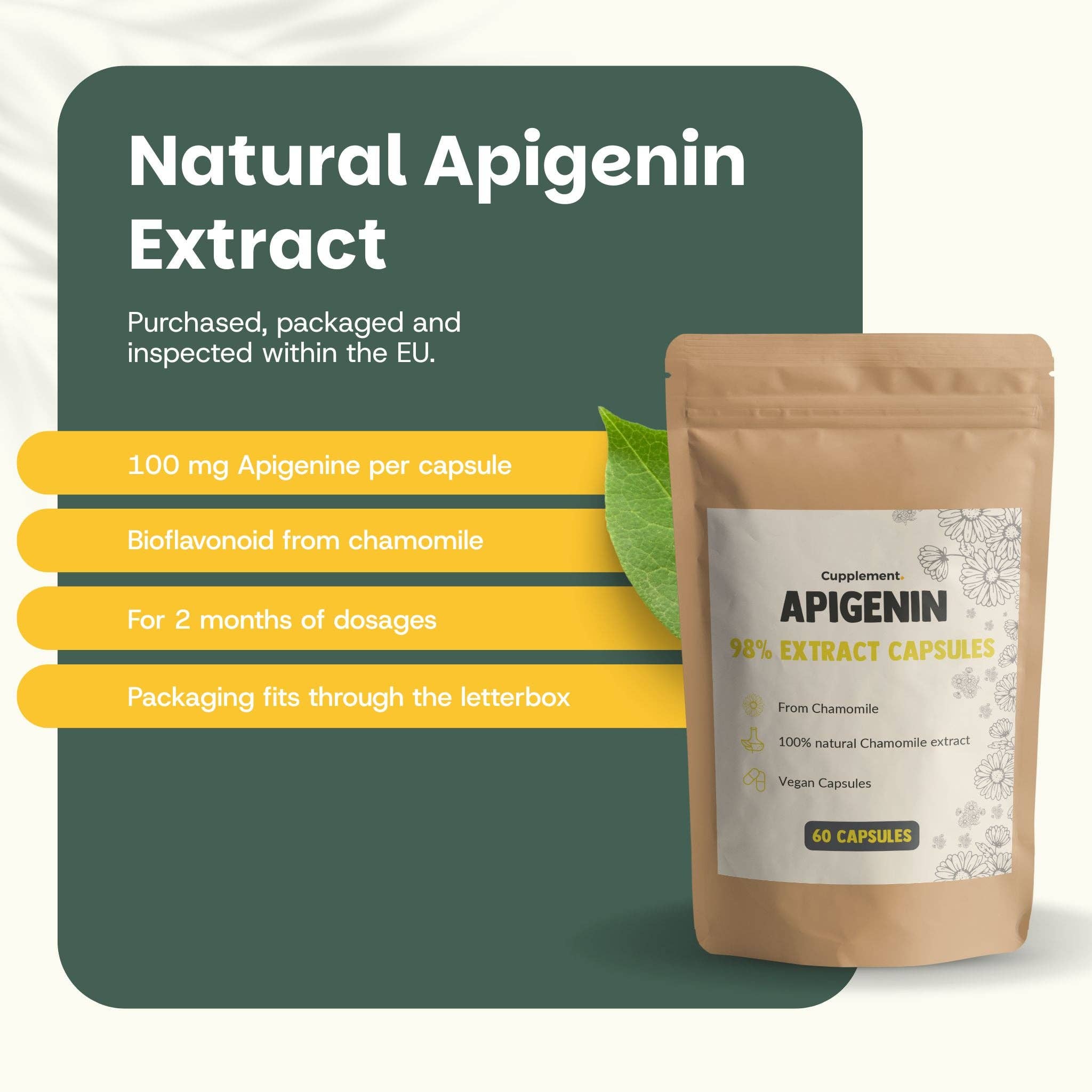 Cupplement b.v. - Wholesale Oral Supplement/Vitamin - Apigenin Extract Capsules 100 mg 60 Capsules3