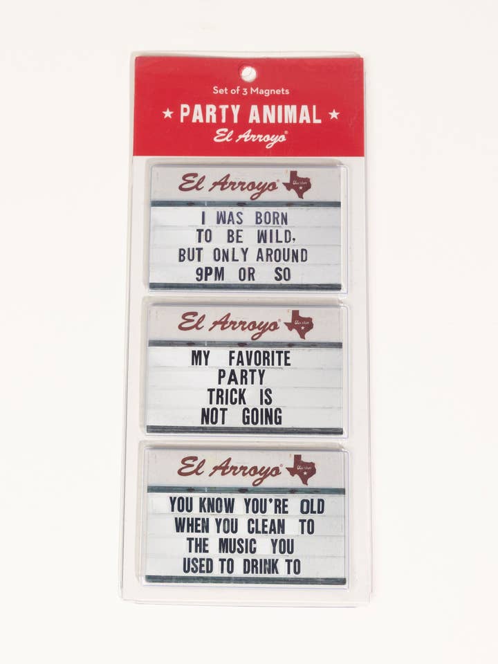 Magnet-Set - Party Animal (Klassisches Marquee) für den Großhandel von El Arroyo