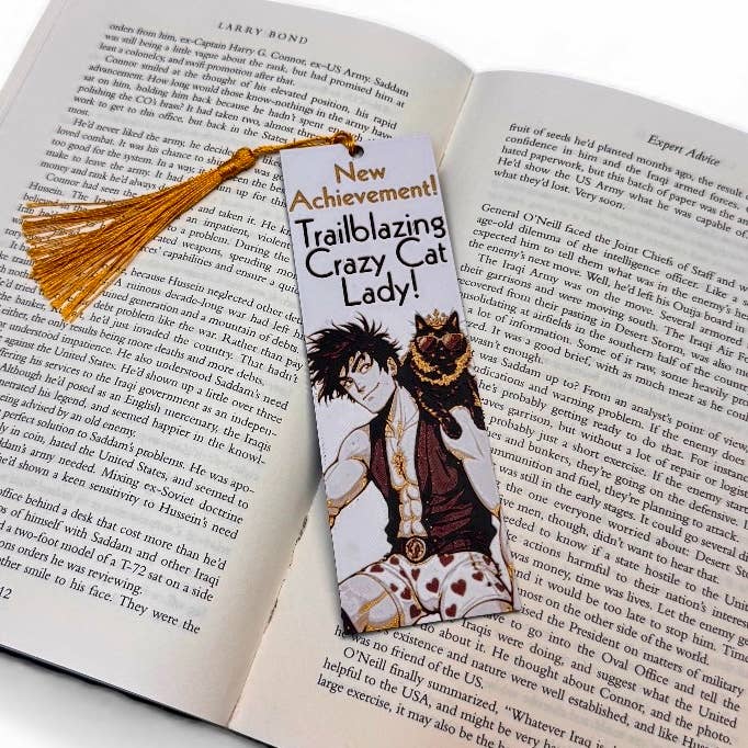 Dungeon Crawler Carl Inspired 3D Bookmark Crazy Cat Lady for wholesale by Twisted Layers
