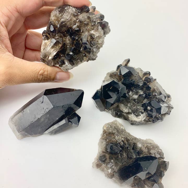 Pelham Grayson Rose - Wholesale Spiritual Stone/Crystal - Smoky Quartz Clusters | .5"-2" | 1/2 Kilo | Brazil
